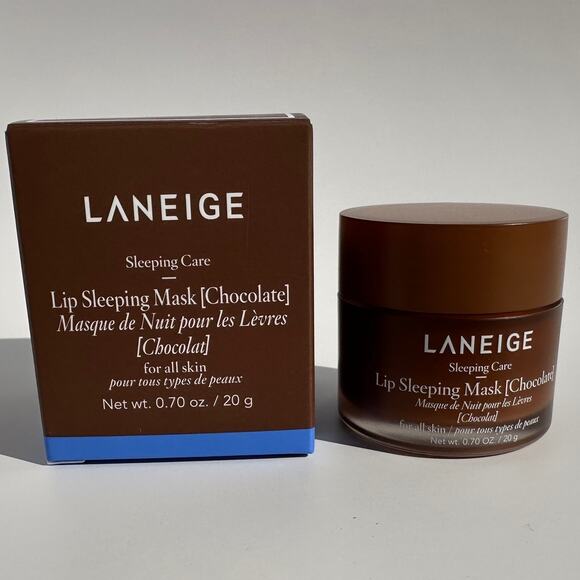 Laneige Sleeping Mask Lip Balm Chocolate Cacao Rare NIB Full Size 20g / 0.70 oz - Picture 1 of 13
